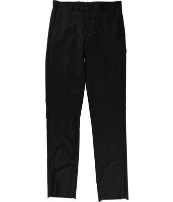 Vince Camuto Mens Flannel Dress Pants Slacks, Grey, 31W x UnfinishedL