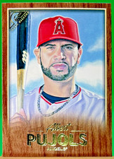 2018 Topps Gallery Albert Pujols Wood Grain Parallel #119 Los Angeles Angels