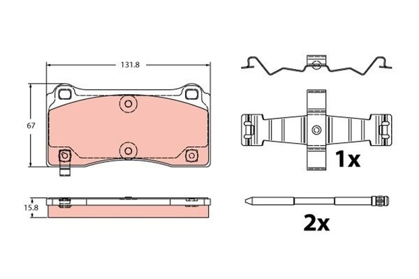 TRW BremsbelÄGe Bremsbelagsatz Hinten BMW 2ER F22 F87 3ER F30 F80 4ER F33 F83-image