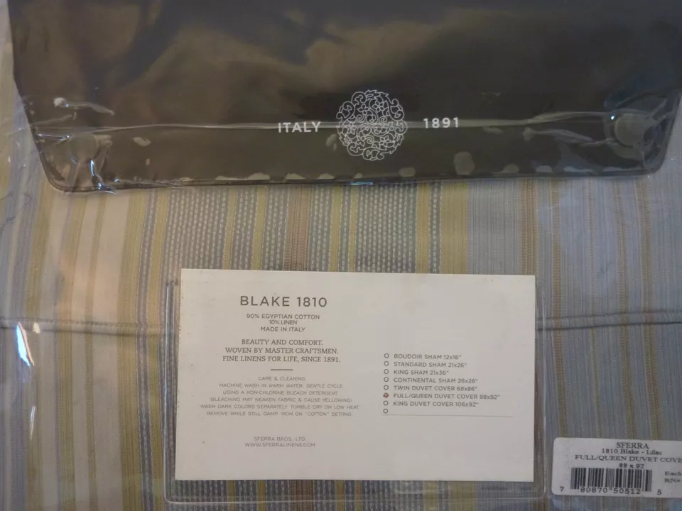 Funda nórdica y fundas Sferra Blake Lila 600 TC Full Queen 3 piezas $1390 Nuevo en paquete  Foto 4 de 4