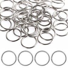 50PCS Metal O Rings 1 Inch Heavy Duty 304 Stainless Steel Non-Welded Buckle