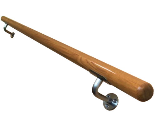 3' Ft Athletic Ballet Bar Single Wall Mount Stretch 2"Wooden Dance Barre Chrome - Picture 4 of 4