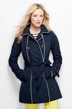 Lands End Heritage Double Breasted Trench Coat Petite Uk L Js9 Ii 11