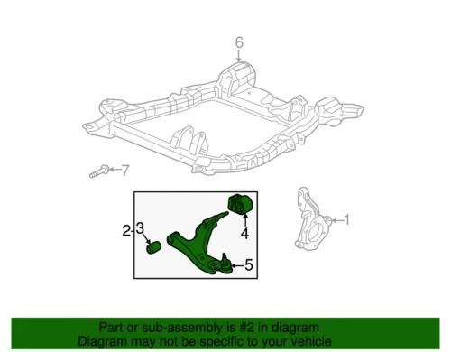 Brazo de control genuino GM 2002-2007 Saturn Vue 2,2 L L4 V6 base línea verde 15782684 Foto 2 de 2