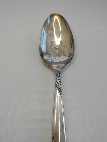 Oneida Community Ballade durchbohrter Esslöffel Servierlöffel versilbert 1953 - Bild 4 von 13