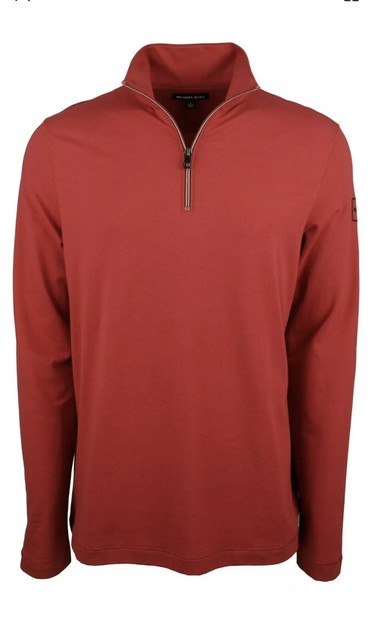 Download Michael Kors Men's Stretch-Cotton Quarter-Zip Pullover Sz ...