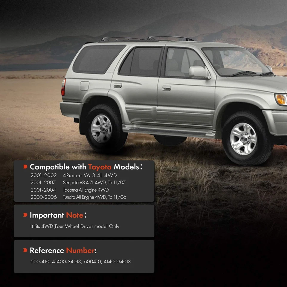 4WD Front Axle Disconnect Actuator Assembly for Toyota 4Runner 2001-2002 Sequoia Foto 3 de 4