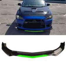 For Mitsubishi Eclipse Front Bumper Lip Spoiler Splitter Gloss Black Green