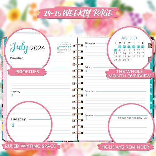 2024-2025 Planner - Planner Weekly and Monthly 2024-2025, July 2024 - June - Picture 4 of 8