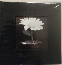 Photo Album 100 4x6 Photo Black Decretive Grey Pages Wedding/Anniversary Memory