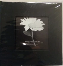 Photo Album 100 4x6 Photo Black Decretive Grey Pages Wedding/Anniversary Memory