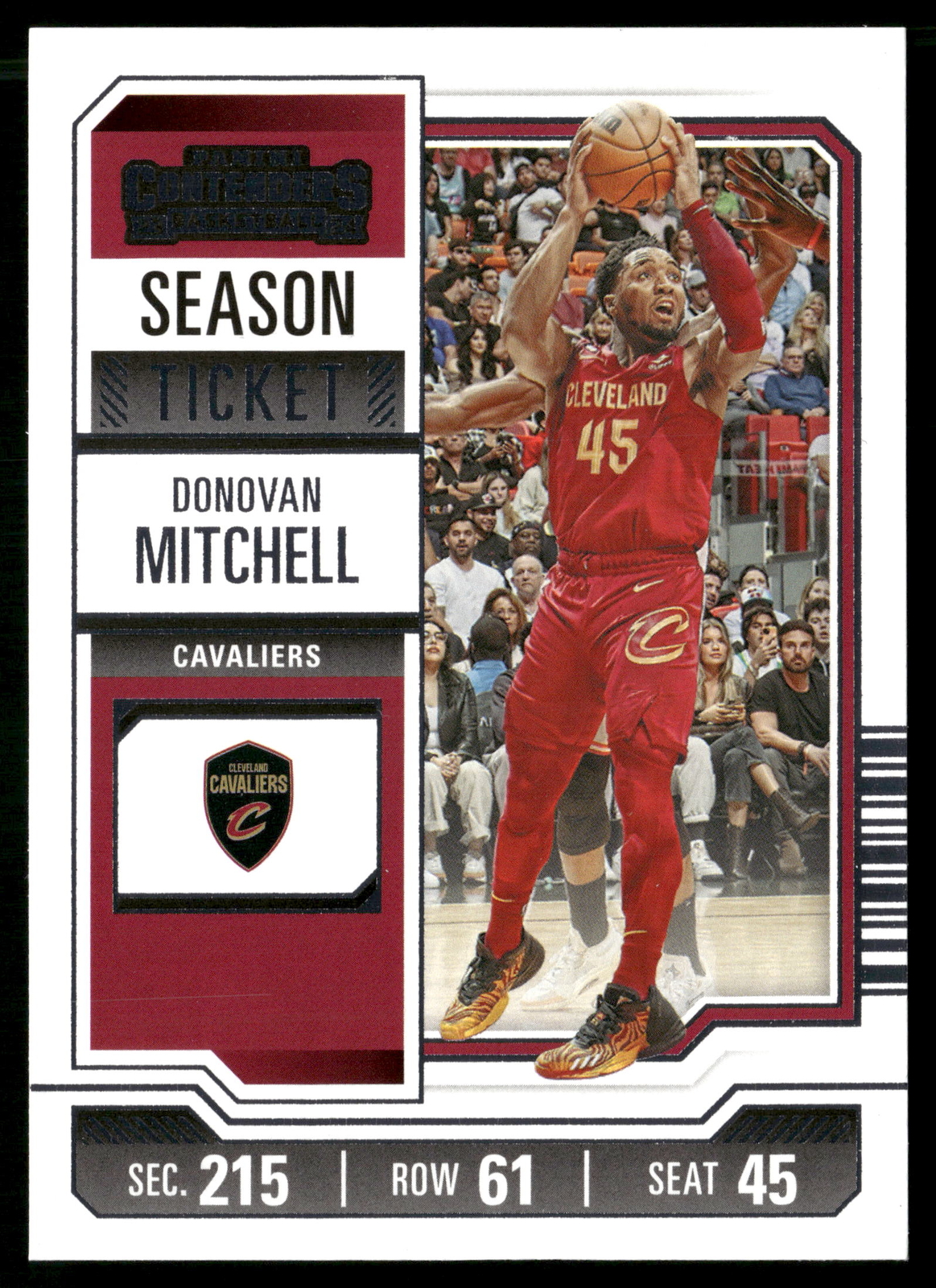 2023-24 Panini Contenders #75 Donovan Mitchell Season Ticket Retail