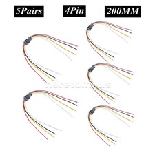 5Pairs JST 4-Pin SM Plug Male and Female Connctor Adapter Cable 200mm Wire