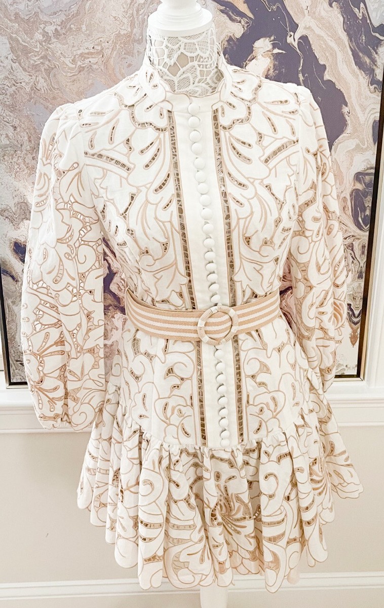 Zimmermann アイボリー フリルスカート1 Chick スカート Asymmetrical Ruffle Skirt / アシンメトリー