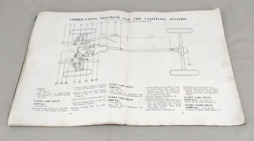 1954 FACTORY ISSUE VAUXHALL WYVERN E OWNER'S HANDBOOK - FOLD OUT WIRING DIAGRAM - Picture 6 of 11