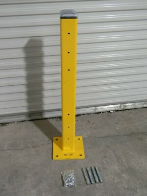Steel King 42'' Steel Guard Rail Mount Post 10'' x 10'' Base DCLYW