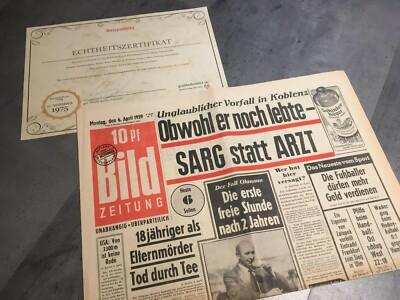 Bildzeitung 06.04.1959 April 6.4.1959 gift 60. 61. 62. 63. 64th Birthday