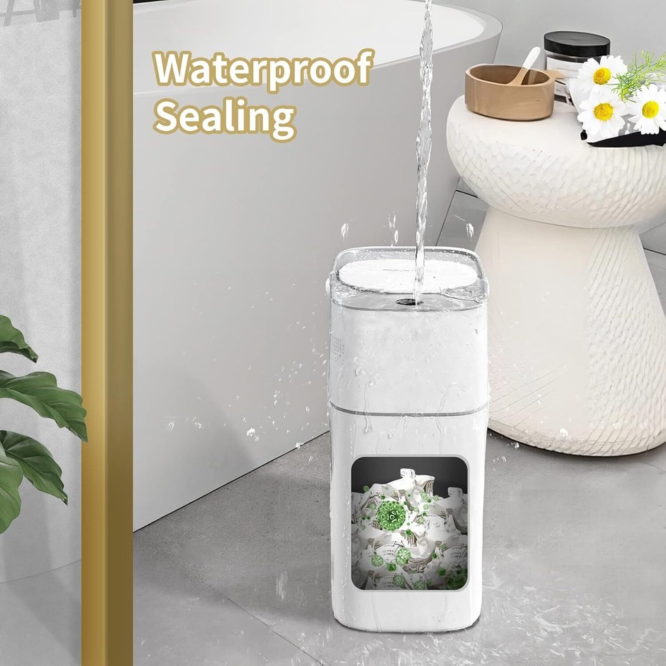 JOYBOS Bathroom Trash Can with Lid Automatic Garbage Can, 3 Gallon Slim ...