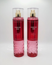 Bath  Body Works Forever Red Fine Fragrance Body Mist Spray 8 oz New Set of 2