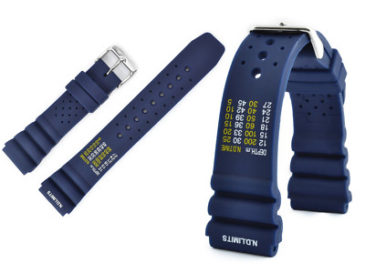 Uhrenarmband Kautschuk Silikon Sport blau 18mm 20mm 22mm 24 mm NEU