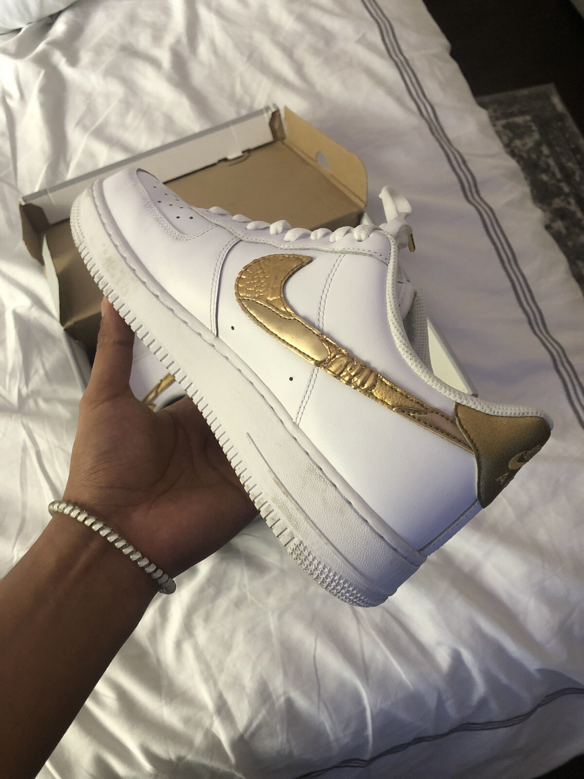 air force 1 golden patchwork