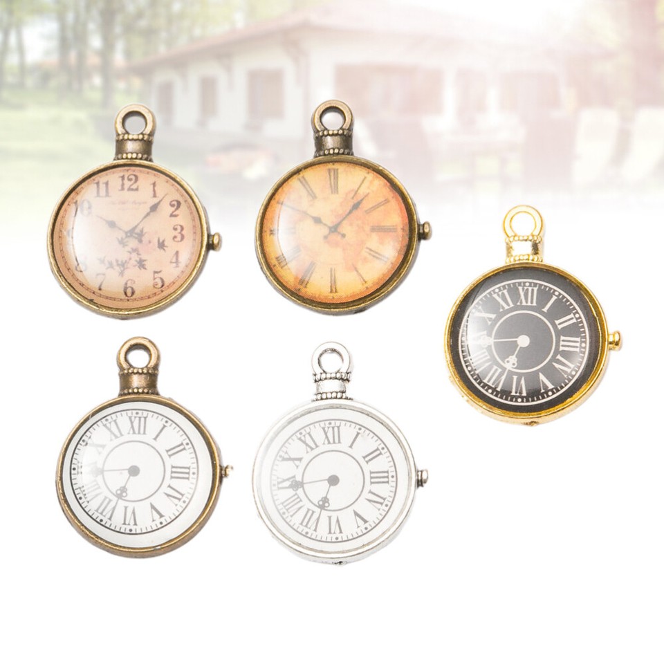 15 Pcs Charms Bronze Clock Pendant Vintage Watch Jewelry Making
