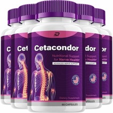 (5 Pack) Cetacondor Nerve Health & Brain Support - Advanced Nootropic Formula
