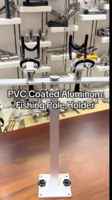 Fishing Rod Holder Aluminum PVC Coated Boat Marine Fishing Rotation Pole  Rack | eBay