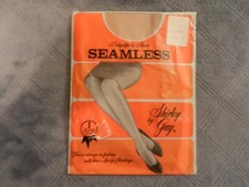 Vintage Stockings Shirley Gay Seamless Shadow Size 9 1/2