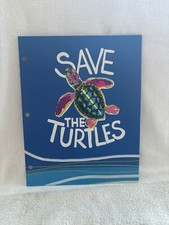 TOP FLIGHT SCHOOL FOLDERS LOT OF 16 "SAVE THE TURTLES" NEW