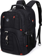 Extra Large 52L Travel Laptop Backpack with USB Charging Port, College Backpack