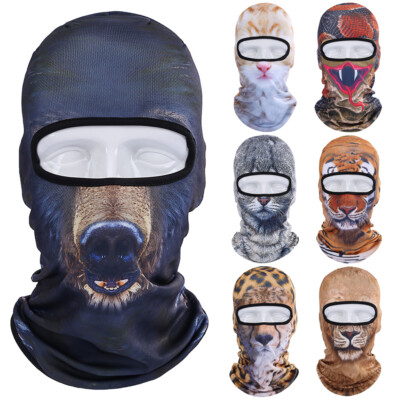 Balaclava 3D Animal Face Mask UV Protection for Music Festivals Raves Halloween