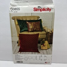 Simplicity 0855 Home Decor Pillow Tassels Pattern *Uncut*