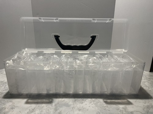 Card Craft Keeper Storage Cases In Carry Box With Handle and 14 cases, Clear - Picture 10 of 14