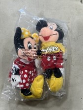 Disney Store Minnie  Mouse Yellow Red Bean Bag Plush Lot of 2 P1