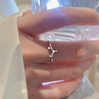 Tiny Fox  Silver Ring Love Gift Adjustable  Girls  Jewellery Womens