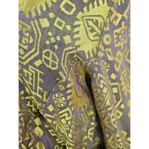 Rare Vintage 90s Sue Wong Viscose Dress Skirt Set Tribal Gold Outfit Large - Picture 3 of 8