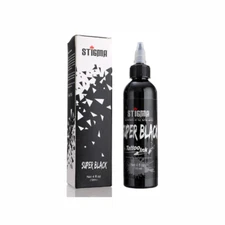 Stigma Super Black Tattoo Ink 4oz Bottle Professional Quality Black Ink Supply