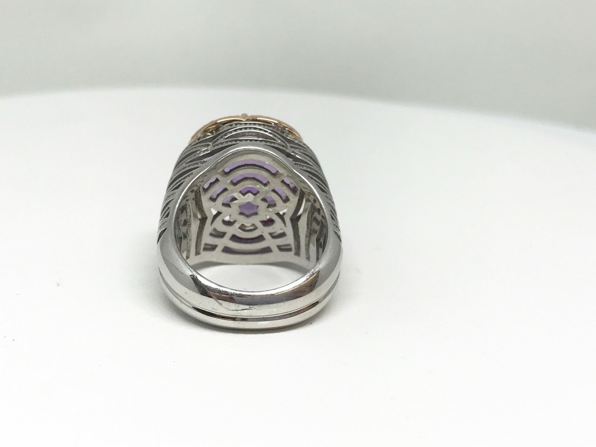 TACORI Sterling Silver and 18K Gold Amethyst Ring with Diamonds