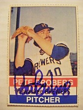 PETE BROBERG signed BREWERS 1976 Hostess baseball card AUTO Autographed SENATORS
