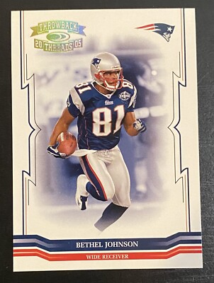 Bethel Johnson 2005 Donruss Throwback Threads 45/99 - Patriots