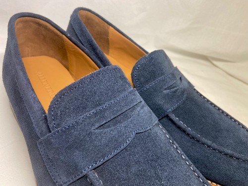 ALLEN EDMONDS Shelby Penny Loafer Navy Suede 5686 Men's Size 9D $395 - Picture 6 of 12