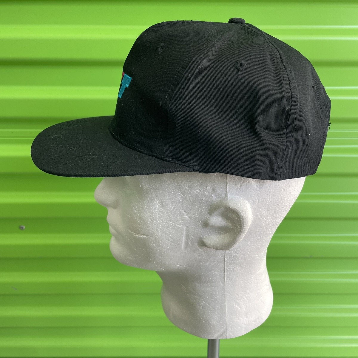 Vintage The New York Times Black Baseball Snapback Hat 90s