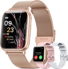Smartwatch Damen Frauen mit Telefonfunktion Armbanduhr für iPhone Samsung Huawei