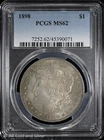 1898-P $1 Morgan Silver Dollar PCGS MS 62 | Uncirculated UNC