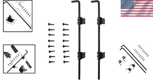 Heavy-Duty 24 Inch Cane Bolt Rods with Black Finish - Perfect for Double Gates - Picture 2 of 9