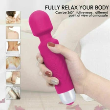 20 Speed Handheld Massager Wand Vibrating Massage Full Body Therapy Motor New