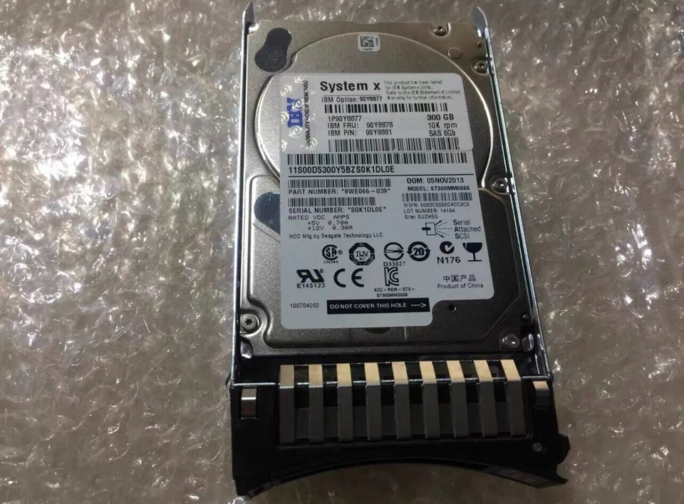 NEW IBM 90Y8878 300GB 90Y8881 90Y8877 10K 2.5 SAS II 6 GB/PS HARD DRIVE - Image 3 of 4