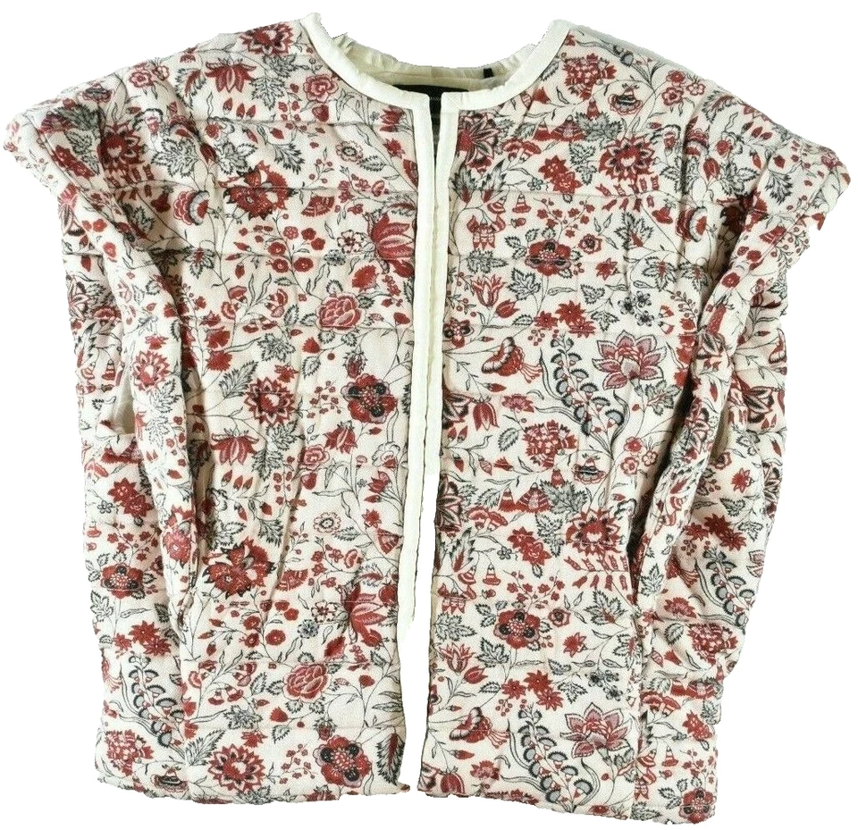 NUEVO Chaleco Isabel Marant Adiena Estampado Floral en Marfil - Talla 40 EE. UU. S #DC534 Foto 3 de 4