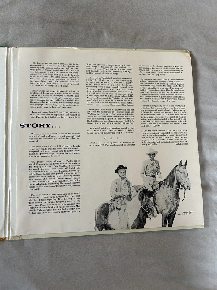 Ernest Tubb - The Ernest Tubb Story 2 X vinyl – DXSA 7159 1959 - Image 4 of 4
